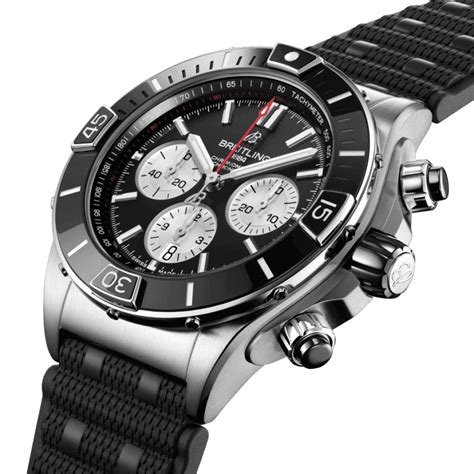 breitling watch black face|Super Chronomat B01 44 .